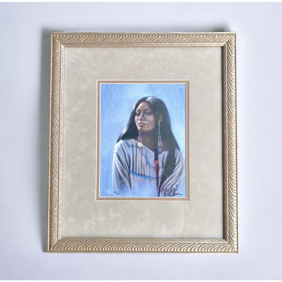 1993 Penni Anne Cross “Daybreak” Framed 16.5” Litho Signed Print 379/446 w/COA
